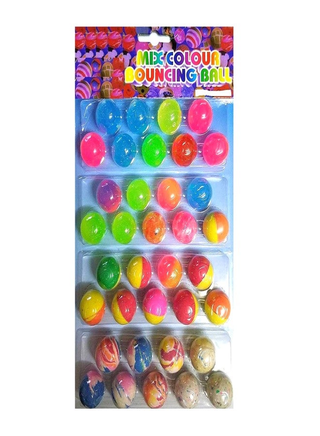 Parseed Crazy Bouncy Jumping Balls -Rubber | Birthday Return Gift for Kids in Bulk | (Multicolor Pack of 48) - Image 1